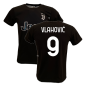 Completo Juventus Vlahovic 9 ufficiale replica 2022-23  trasferta Away nera